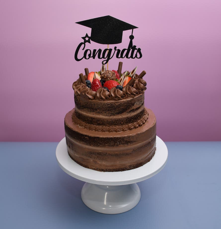 Berry Chocolate Two Tier Graduate Celebration