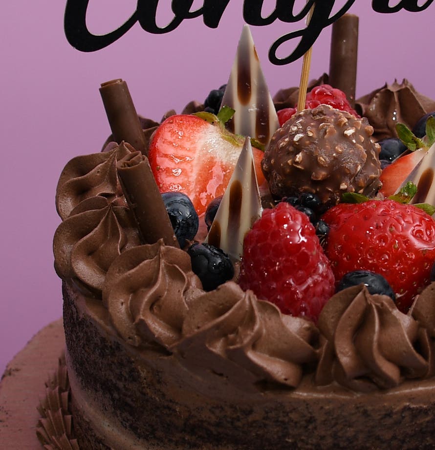 Berry Chocolate Two Tier Graduate Celebration