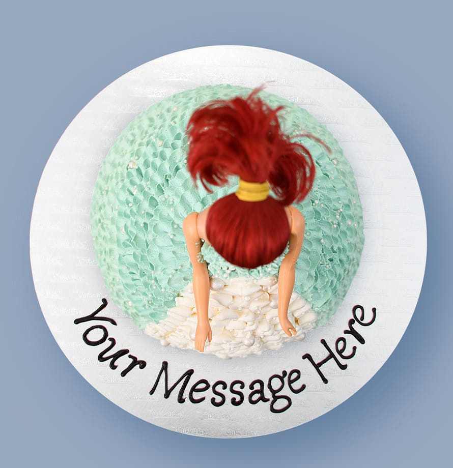 Turqoise Gown Doll Cake