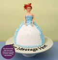 Blue Pearl Gown Doll Cake