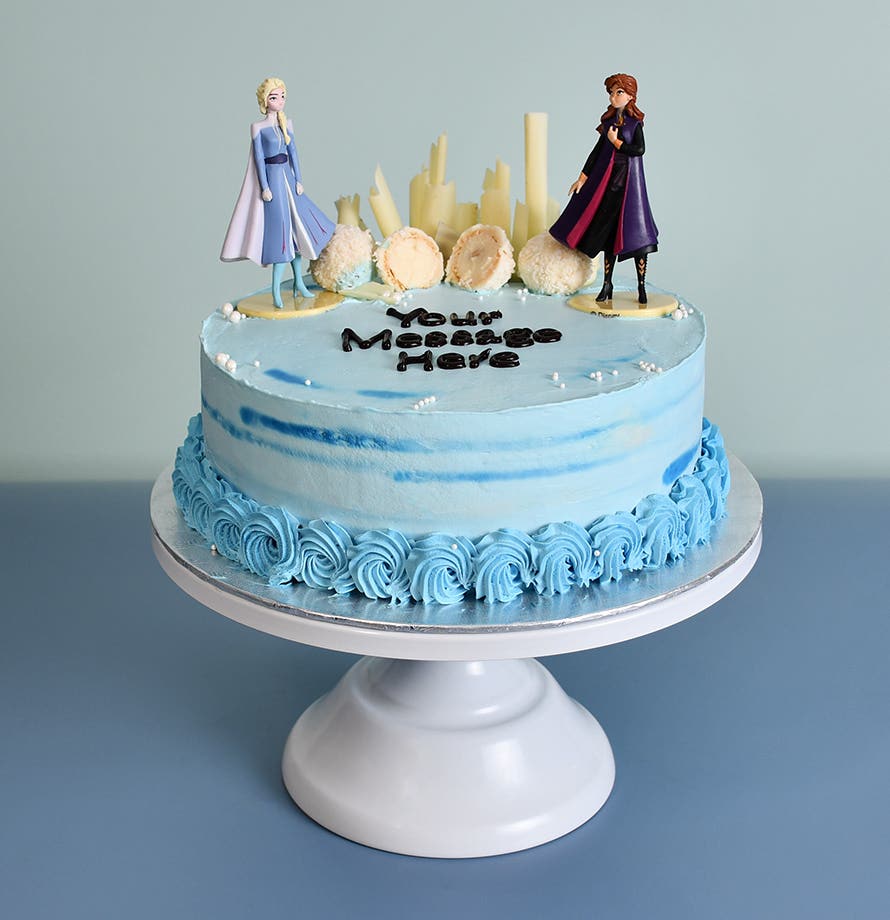 Anna Elsa Frozen Themed Cake