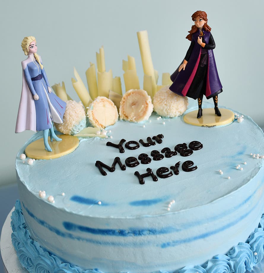 Anna Elsa Frozen Themed Cake