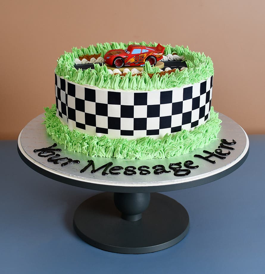 Lightening Mcqueen Themed Cake