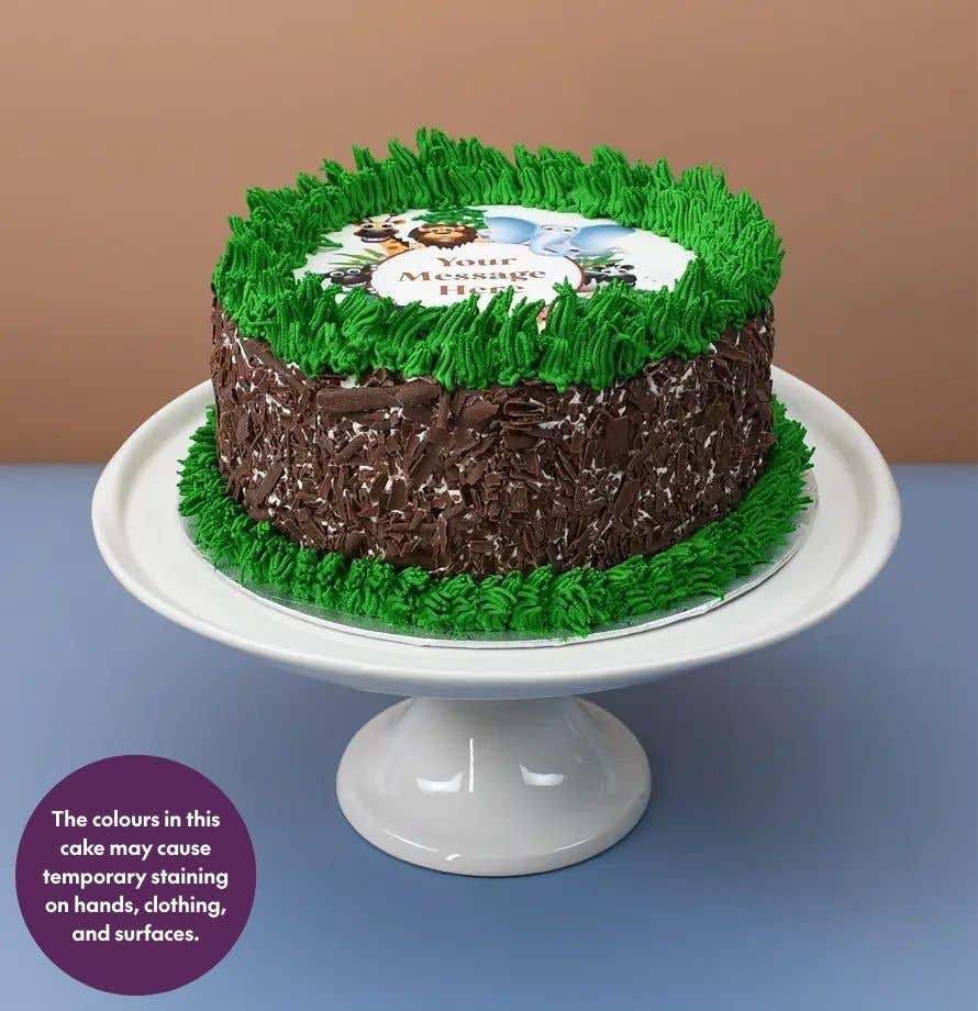 Safari Animals Round Cake
