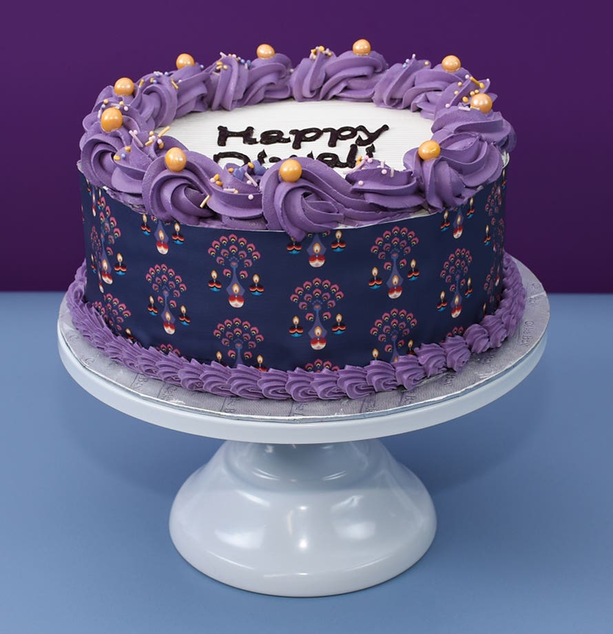 Purple Diwali Cake