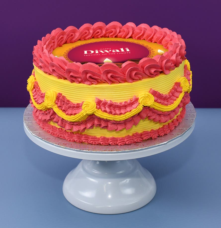 Yellow Diwali Cake