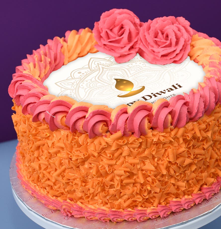 Orange Diwali Cake