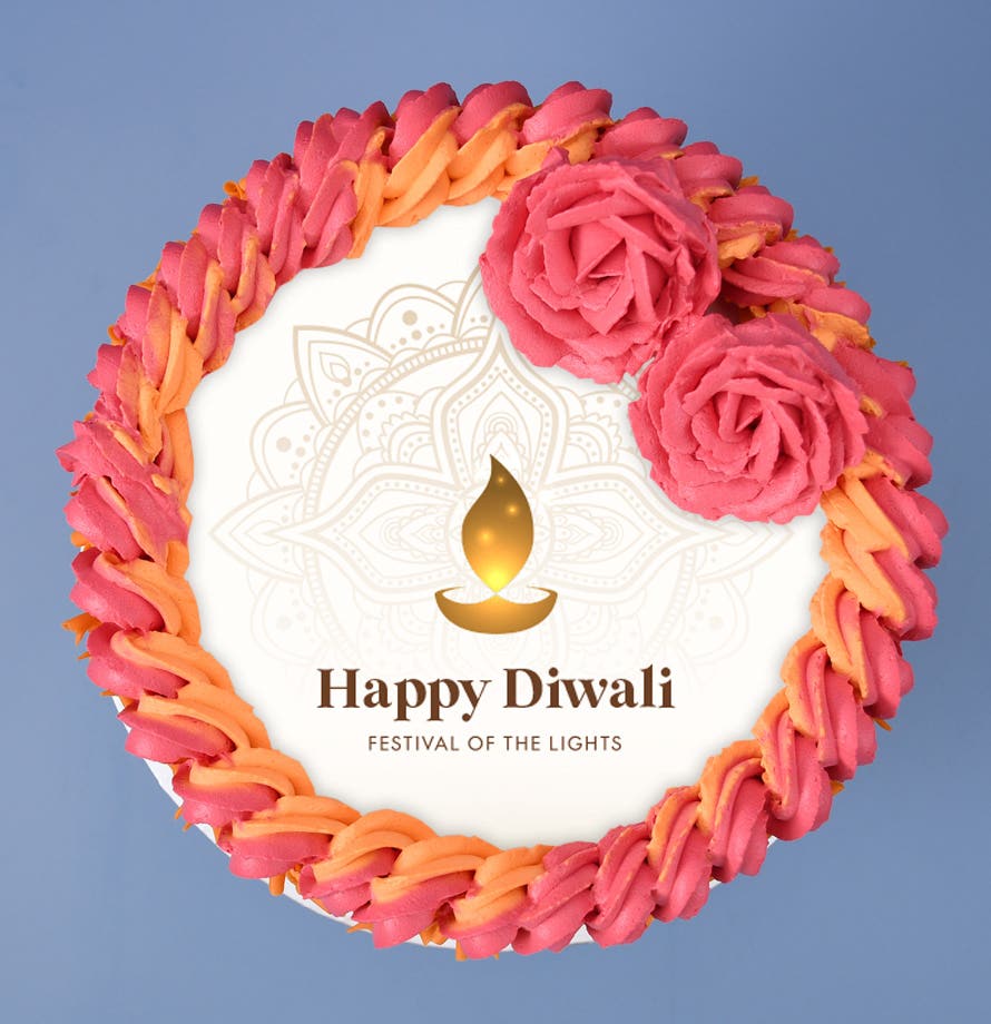 Orange Diwali Cake