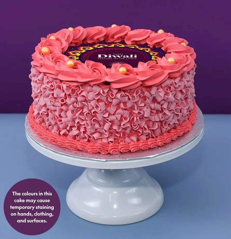 Pink Diwali Cake