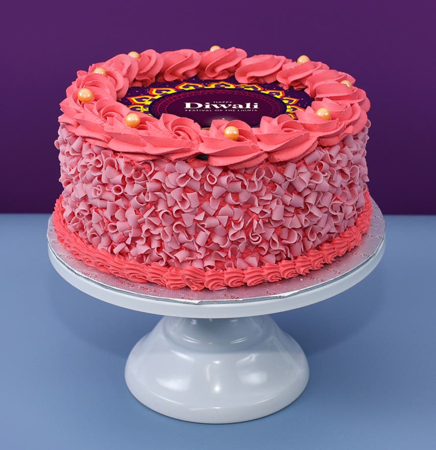 Pink Diwali Cake
