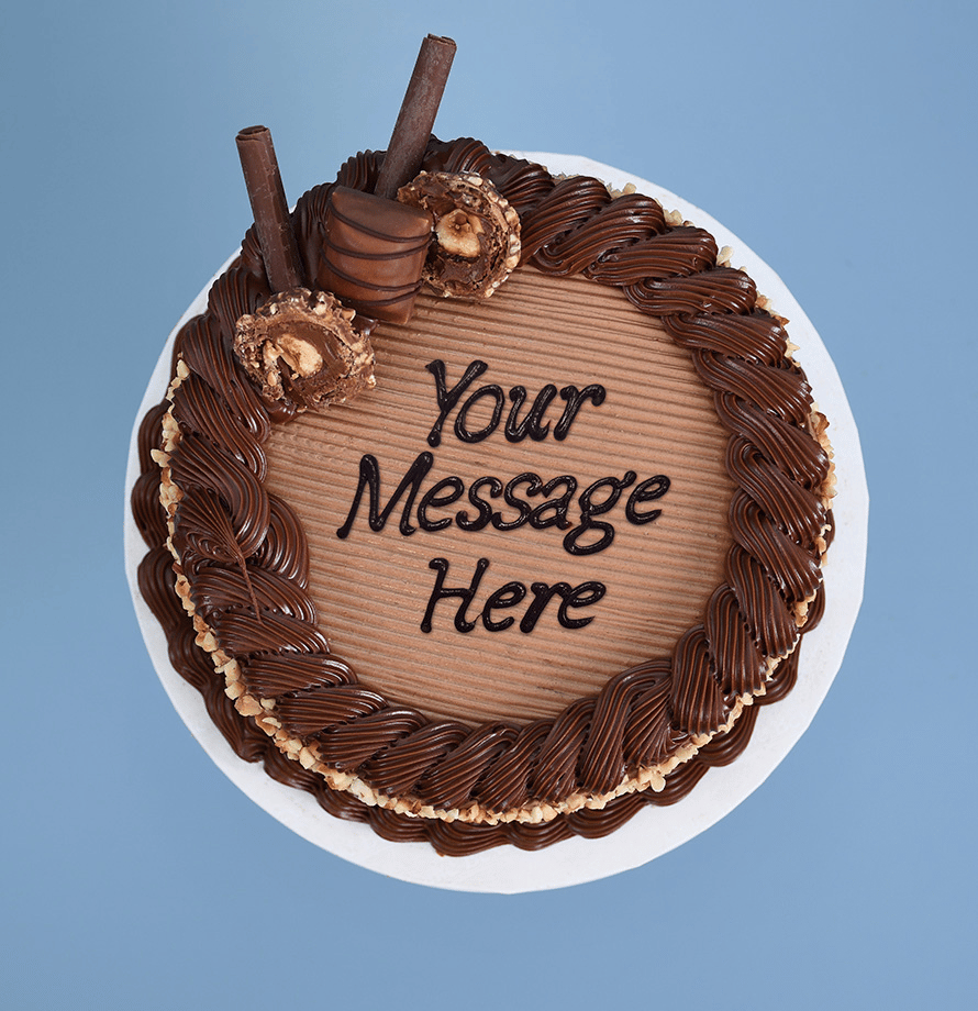 Gâteau rond au chocolat et aux noisettes