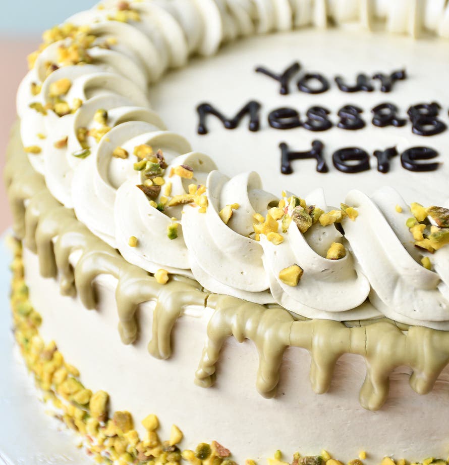Pistachio Drizzle Cream Cake