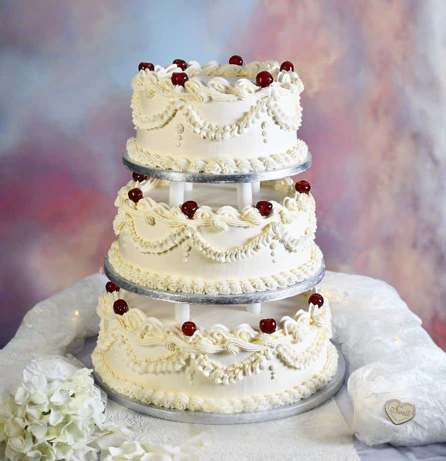 Vintage Glacier Cherries Wedding Cake