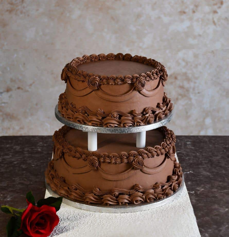 Vintage Chocolate Wedding Cake
