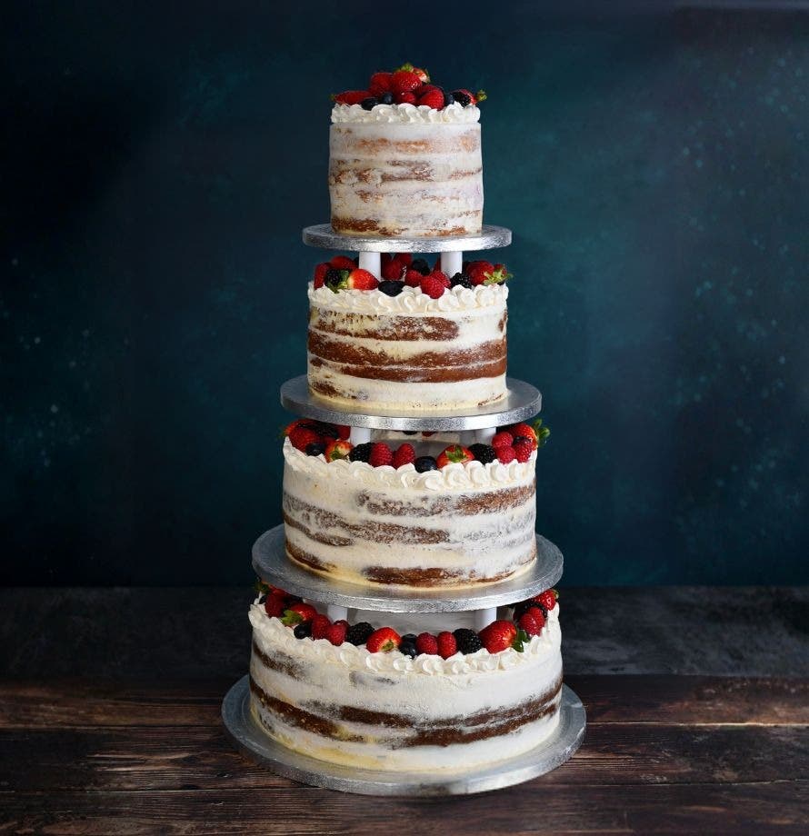 Berry Naked Wedding Cake
