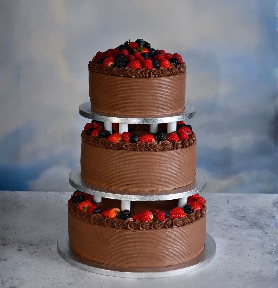 Chocolate Berry Wedding Cake
