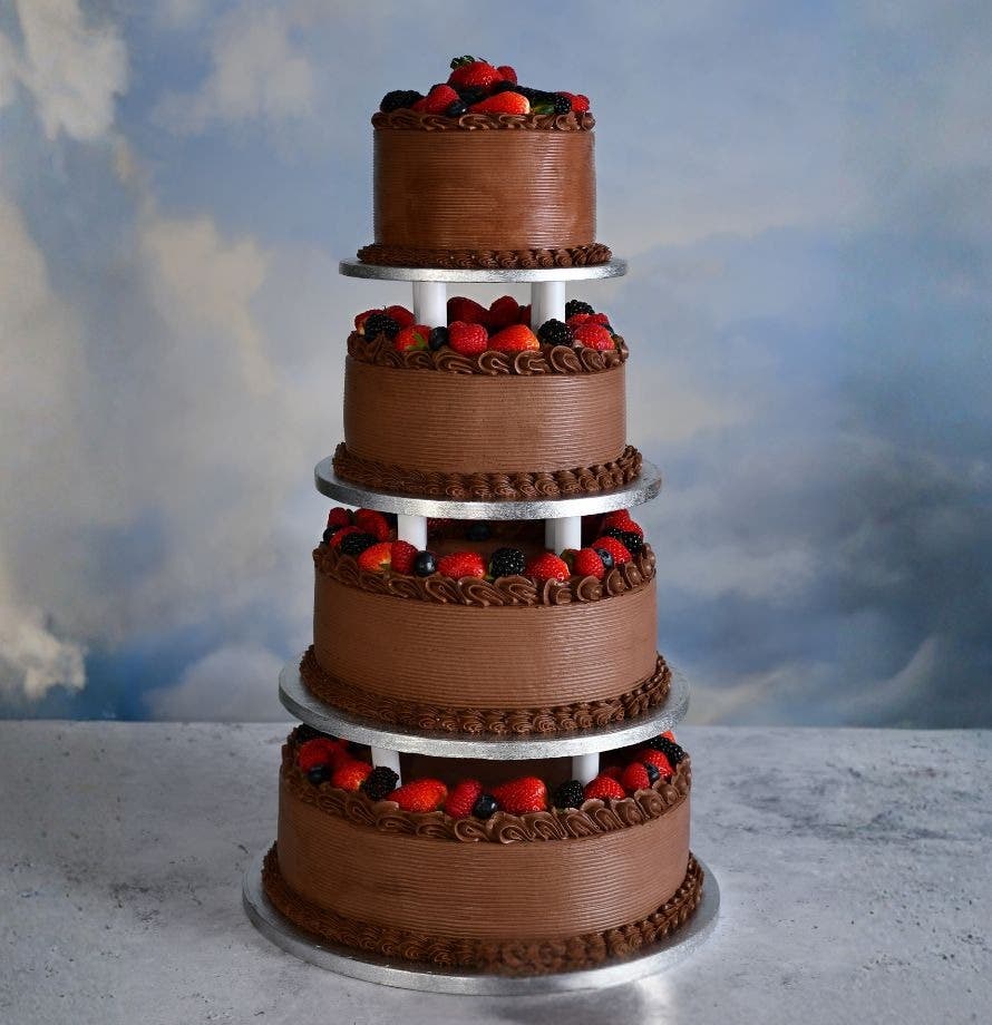 Chocolate Berry Wedding Cake
