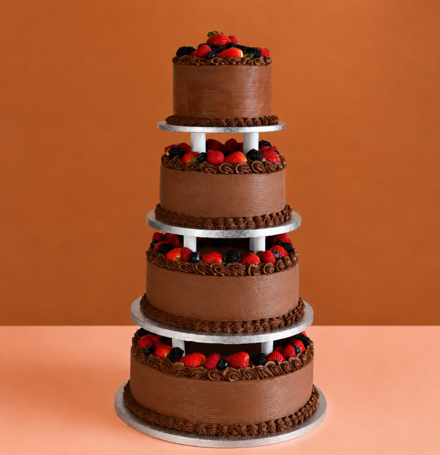 Chocolate Berry Wedding Cake
