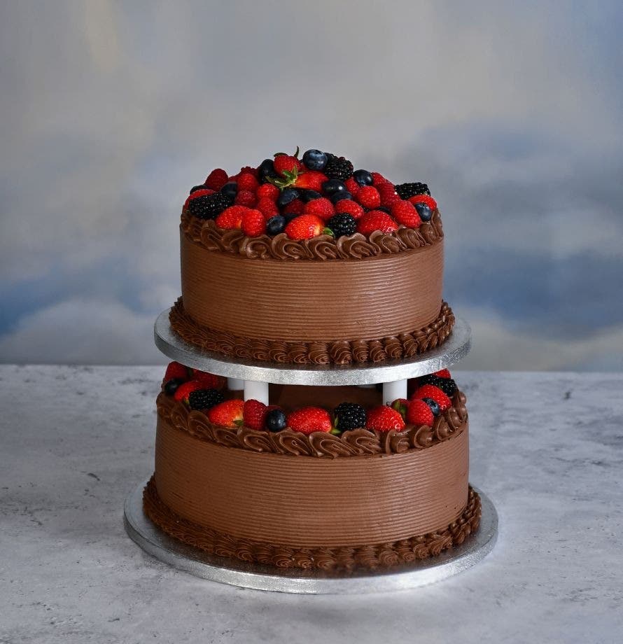 Chocolate Berry Wedding Cake