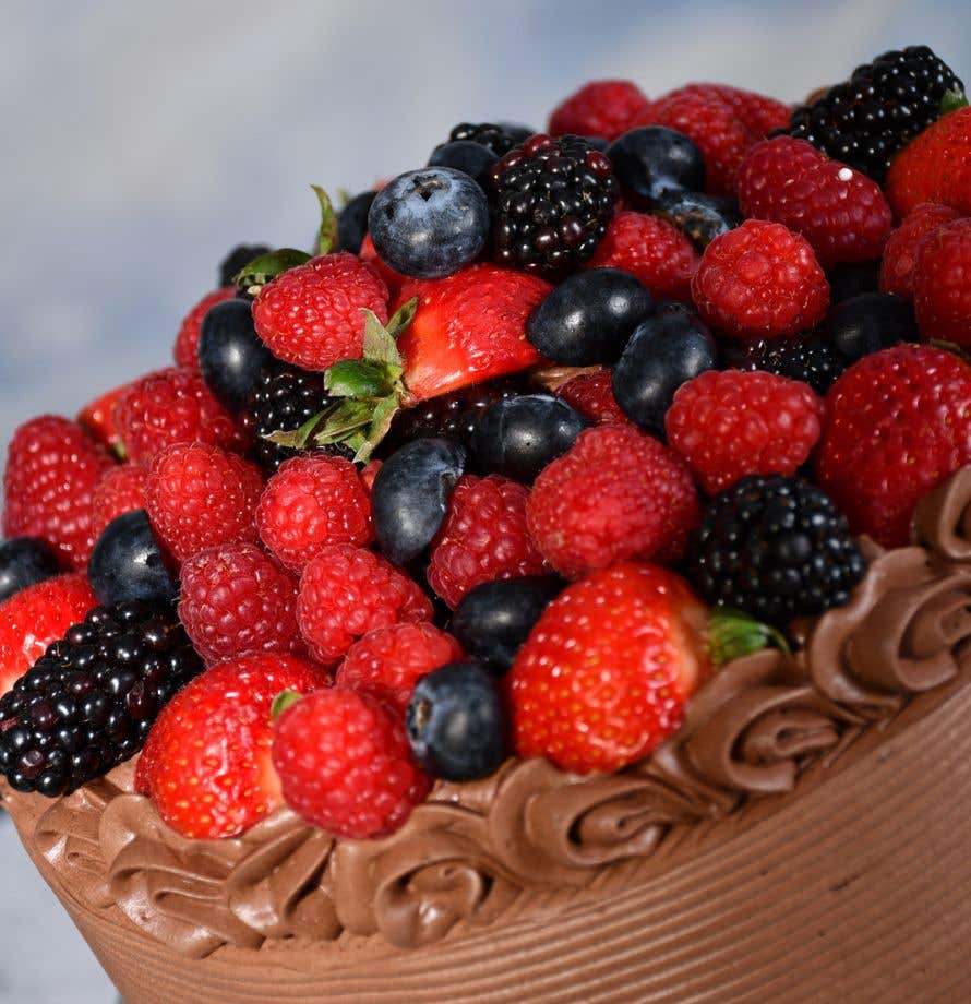 Chocolate Berry Wedding Cake
