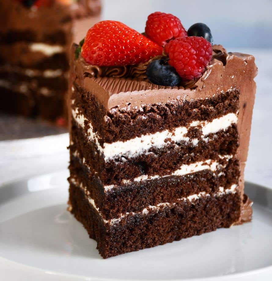 Chocolate Berry Wedding Cake