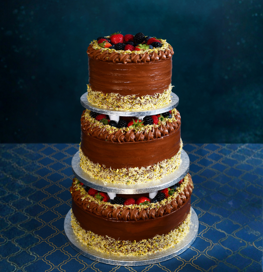 Dubai Chocolate Wedding Cake