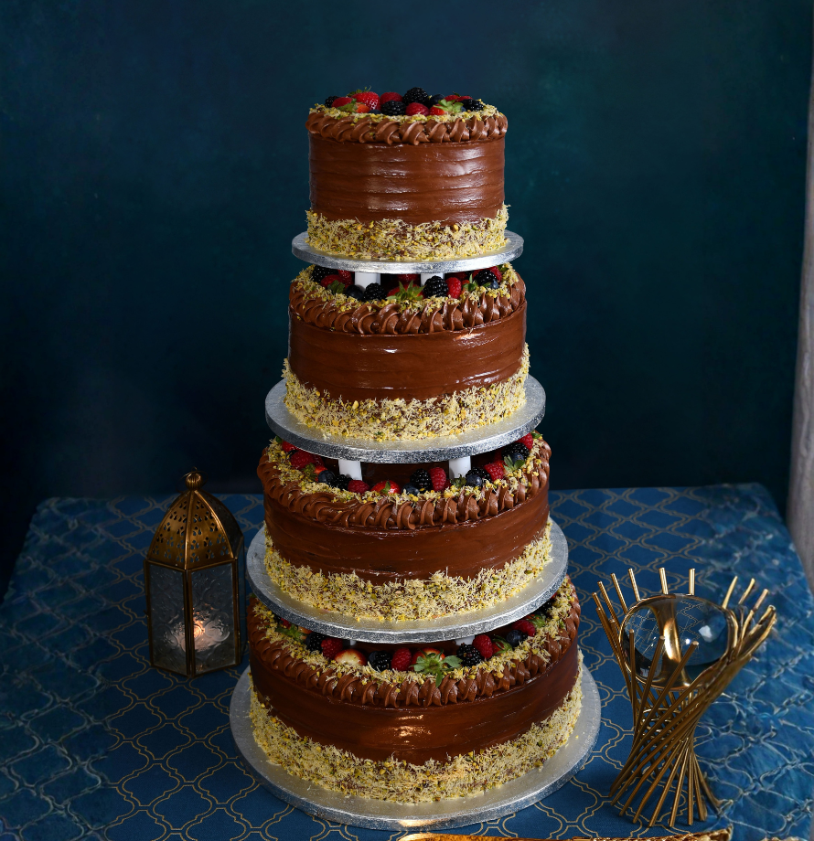 Dubai Chocolate Wedding Cake