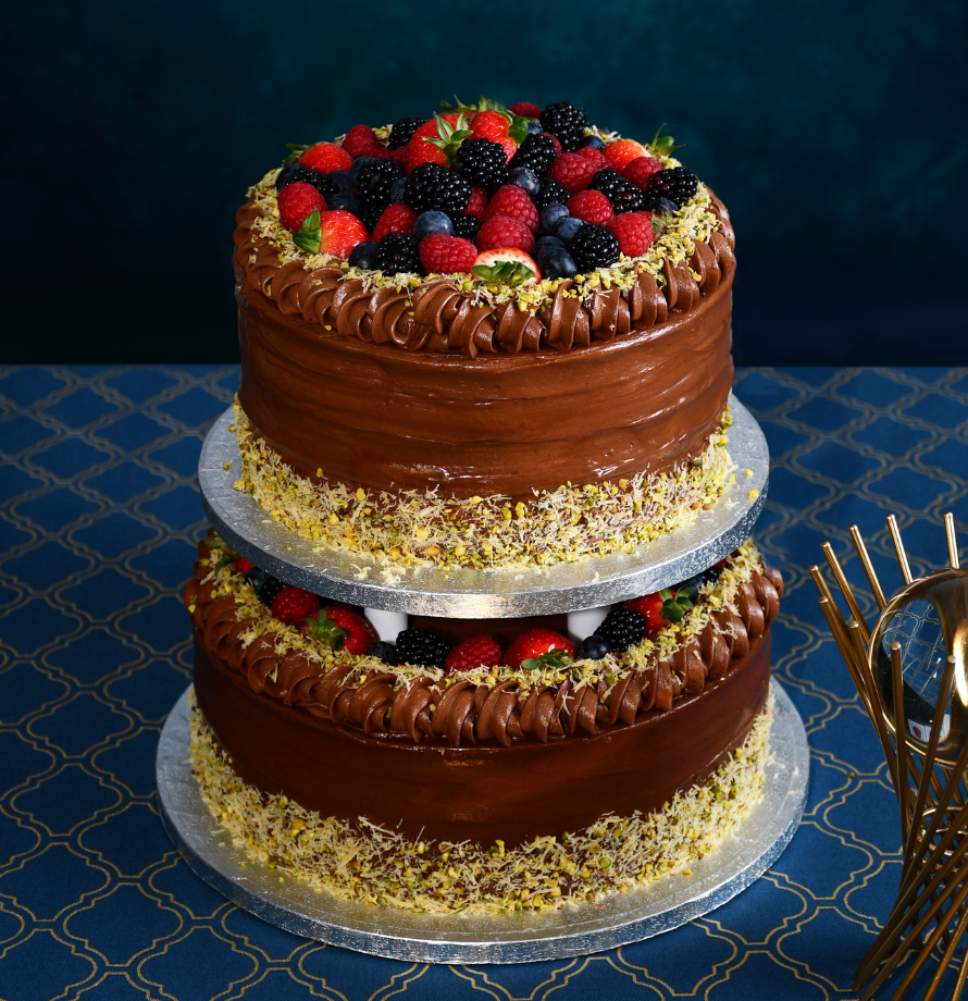 Dubai Chocolate Wedding Cake