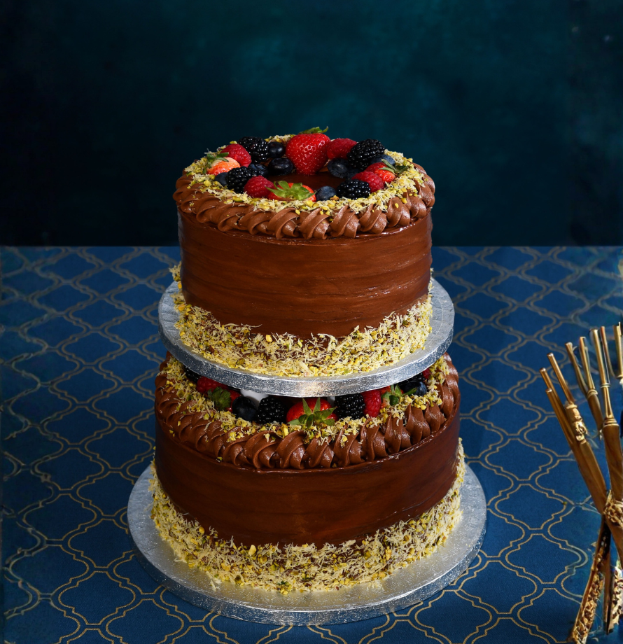 Dubai Chocolate Wedding Cake