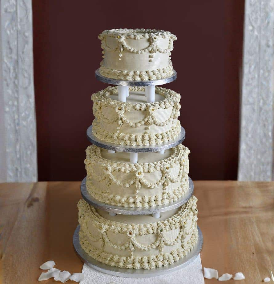 Pistachio Vintage Wedding Cake