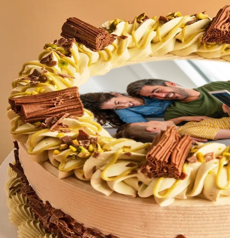 Photo sur gâteau Tiramisu croquant à la pistache