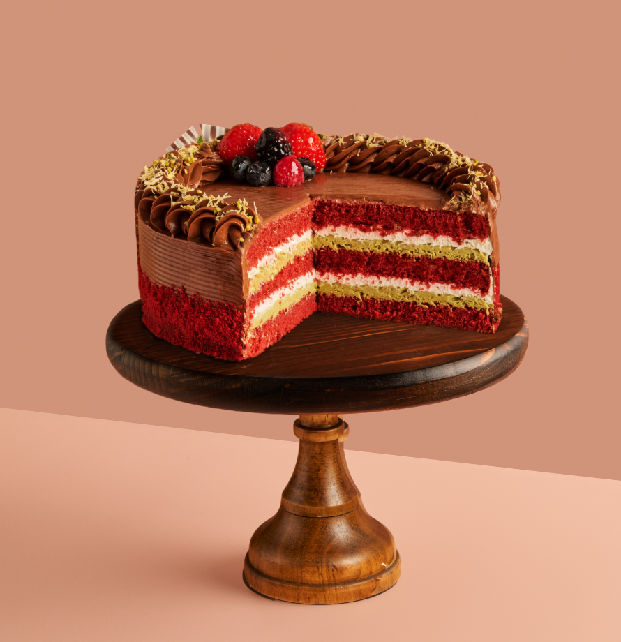 Red Velvet Dubai Chocolate Cake