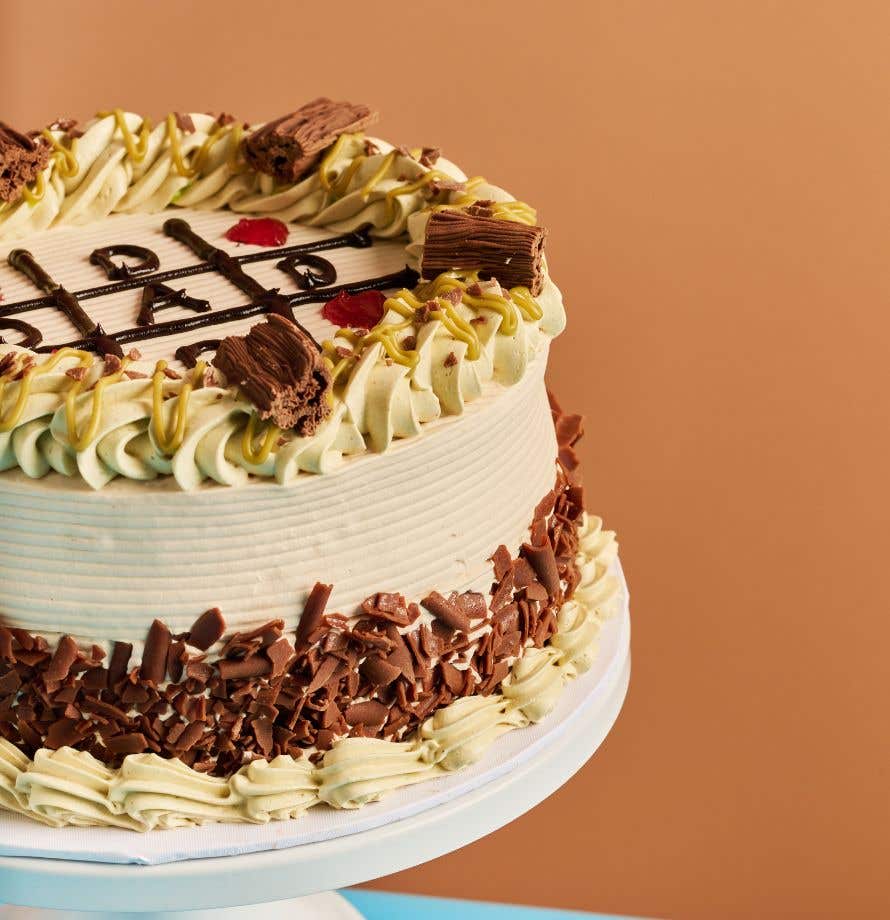 Pistachio Tiramisu Crossword Cake