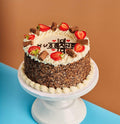Chocolate Strawberry Flake Crossword Cake