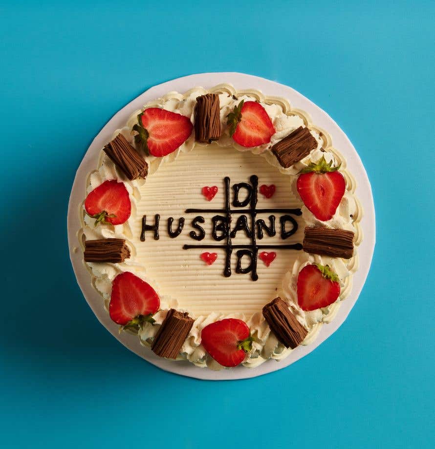Chocolate Strawberry Flake Crossword Cake