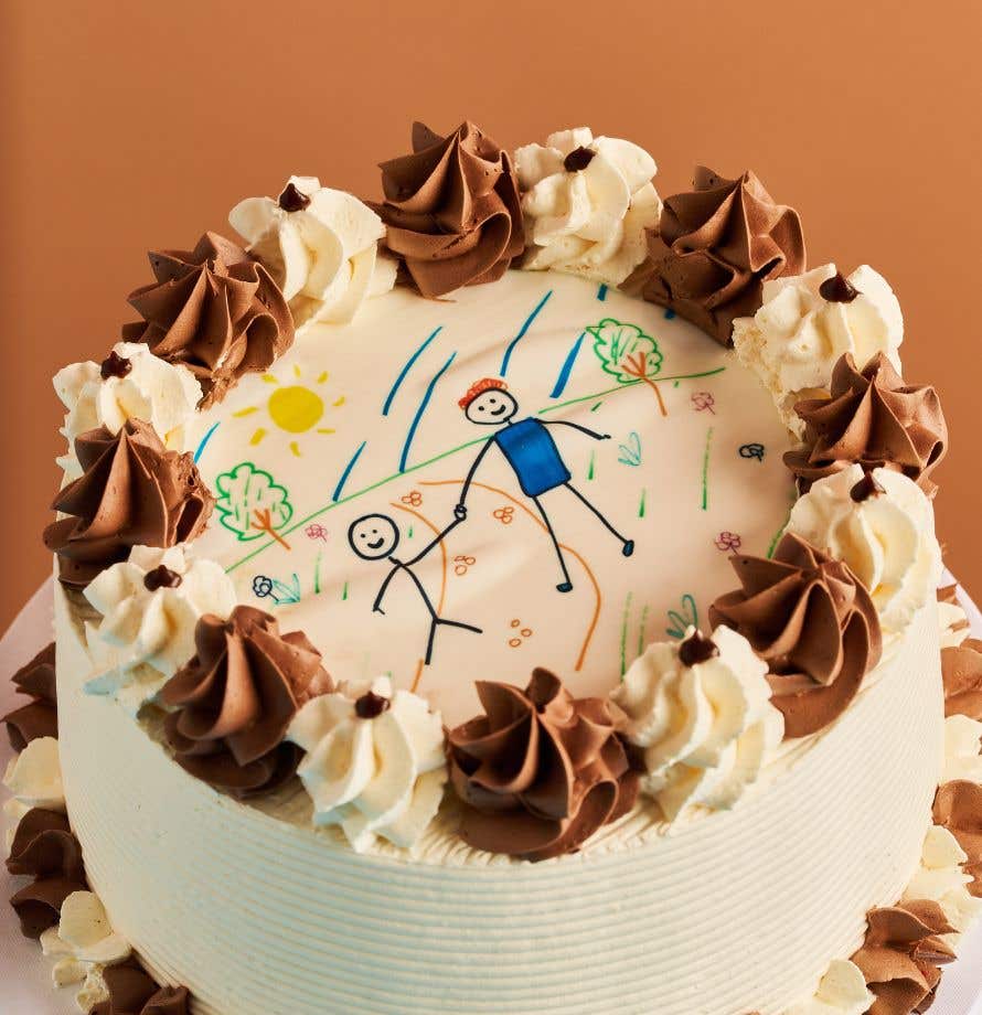 Gâteau photo avec dessin personnalisé