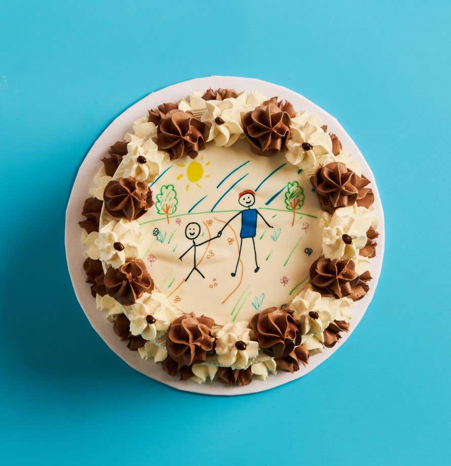 Gâteau photo avec dessin personnalisé