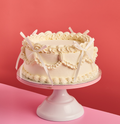 Vintage White Bow Cake