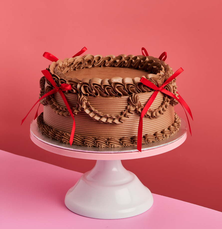 Chocolate Vintage Bow Cake
