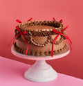 Chocolate Vintage Bow Cake