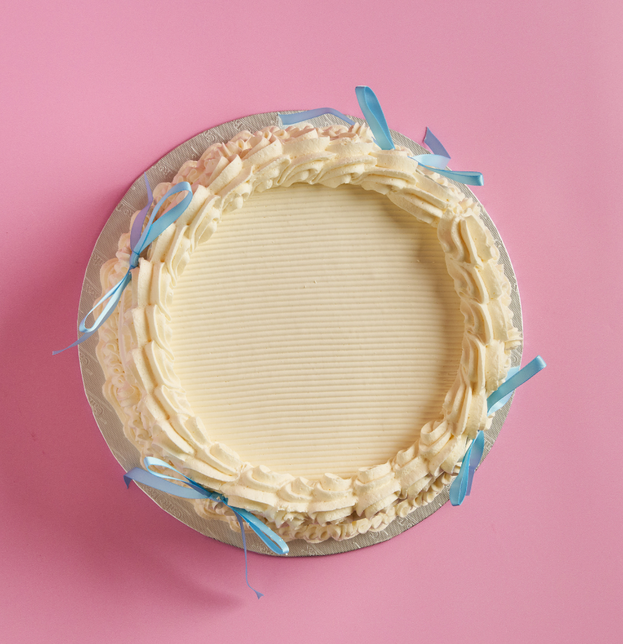 Vintage Blue Bow Cake