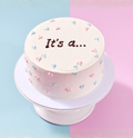 Gender Reveal Mini Hearts Cake