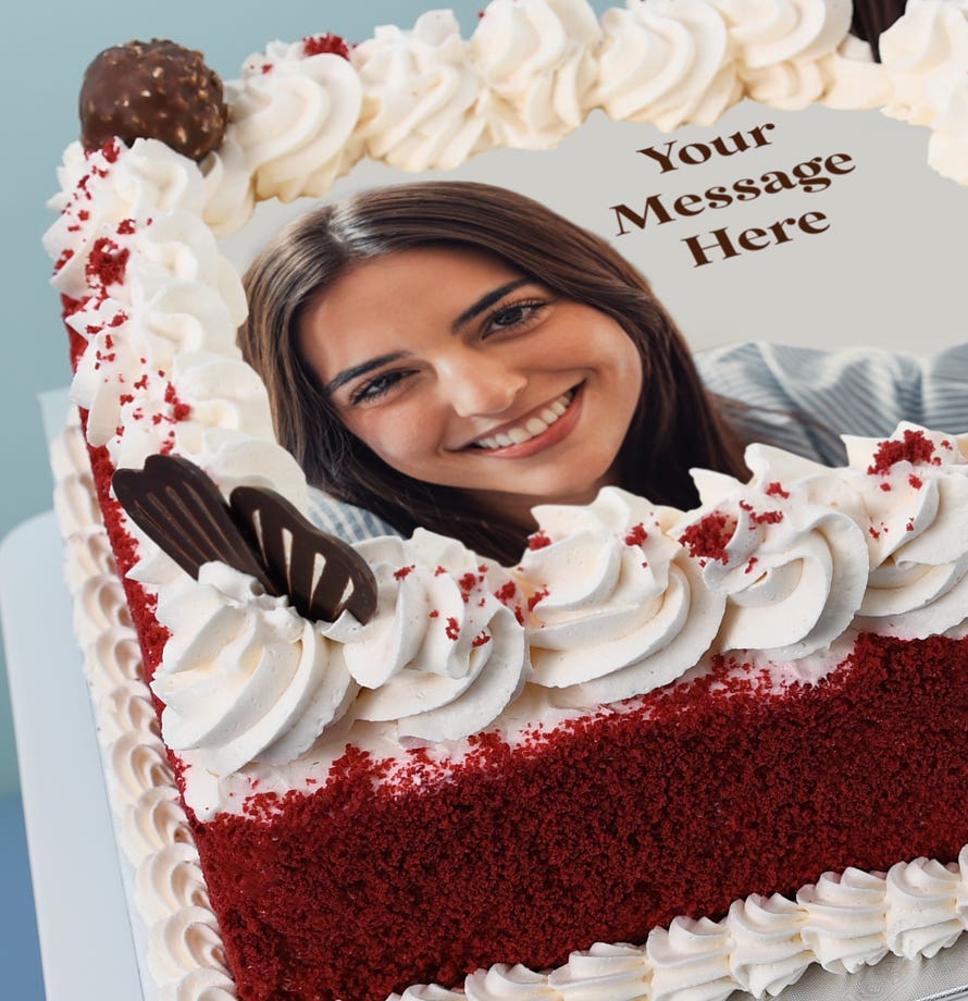 Red velvet photo cake