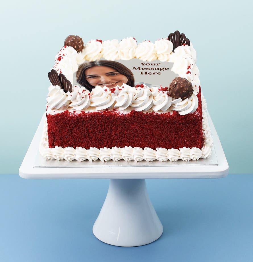 Red velvet photo cake