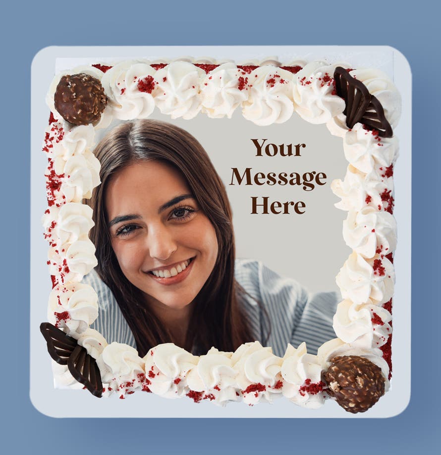 Red velvet photo cake