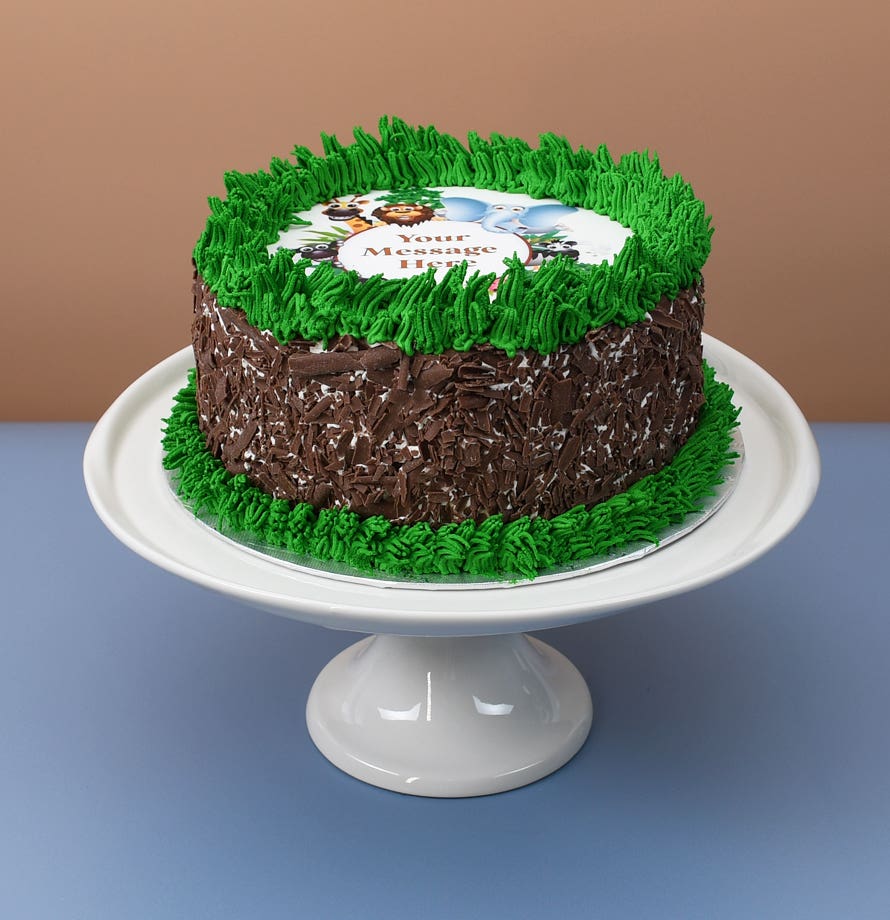 Safari Animals Round Cake