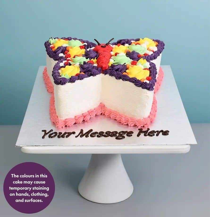 Rainbow Wings Butterfly Cake