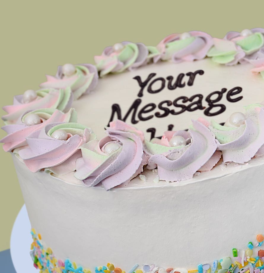 Iridescent Rainbow Sprinkles Cake