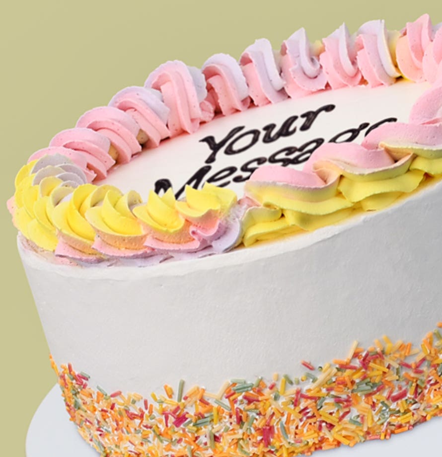 Vanilla Rainbow Sprinkles Cake
