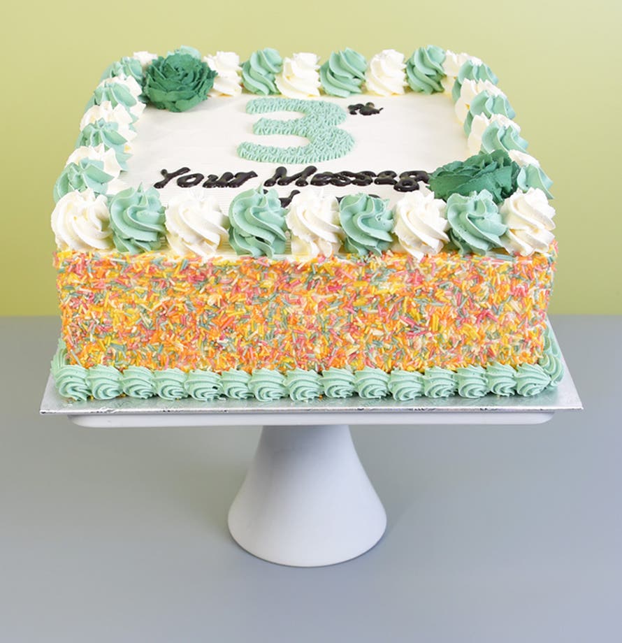Classic Birthday Number Cake